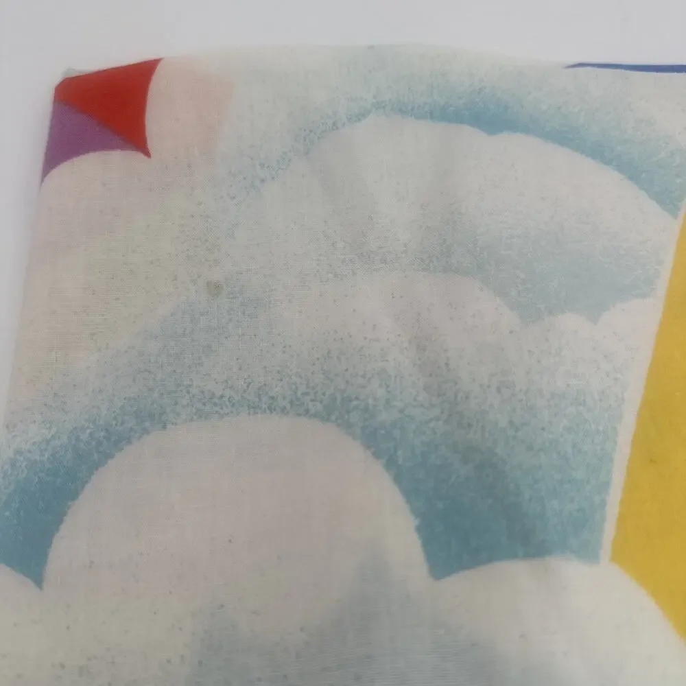Vintage Sears Roebuck Rainbow Clouds Twin Flat/Fitted Sheet